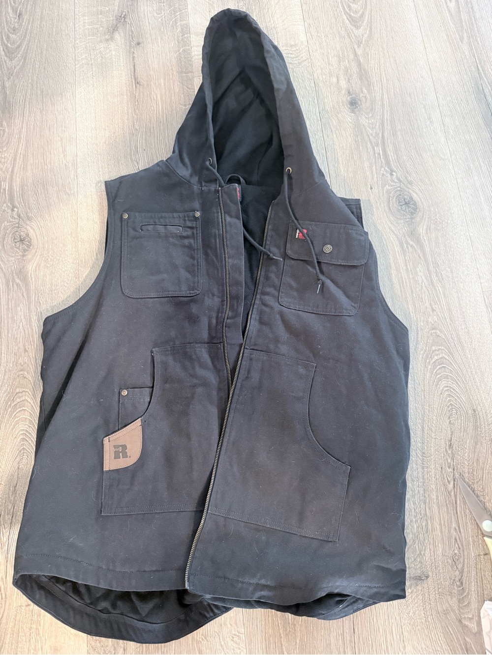 Wrangler Black Hooded Work Vest